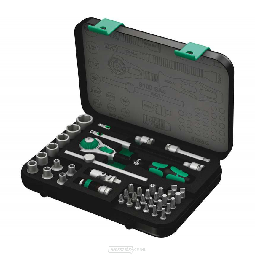 Wera 003535 Zyklop Speed 1/4" típusú 8100 SA 4 császári (41 részes készlet)