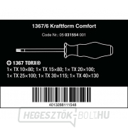 Wera 031554 Csavarhúzó készlet 1367/6 TORX® Kraftform® Comfort (6 db) Előnézet 