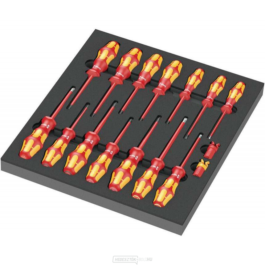 Wera 150102 VDE 9711 csavarhúzó készlet 1 habbetétben (16 darabos készlet)