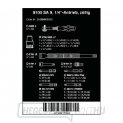 Wera 004019 racsnis készlet 1/4" 8100 SA 9 Zyklop Speed, inch (28 részes készlet) Előnézet 
