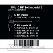 Wera 023454 Hex-Plus csavarhúzók 3/32 ÷ 3/8" keresztmarkolatú 454/10 HF készlet Imperial 2 Holding funkció (10 darabos készlet) náhled