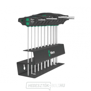 Wera 023454 Hex-Plus csavarhúzók 3/32 ÷ 3/8" keresztmarkolatú 454/10 HF készlet Imperial 2 Holding funkció (10 darabos készlet)