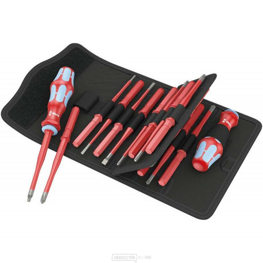 Wera 059041 Csavarhúzó markolat Kraftform Kompakt VDE Stainless 17 extra vékony 1, pengékkel együtt (17 részes készlet)