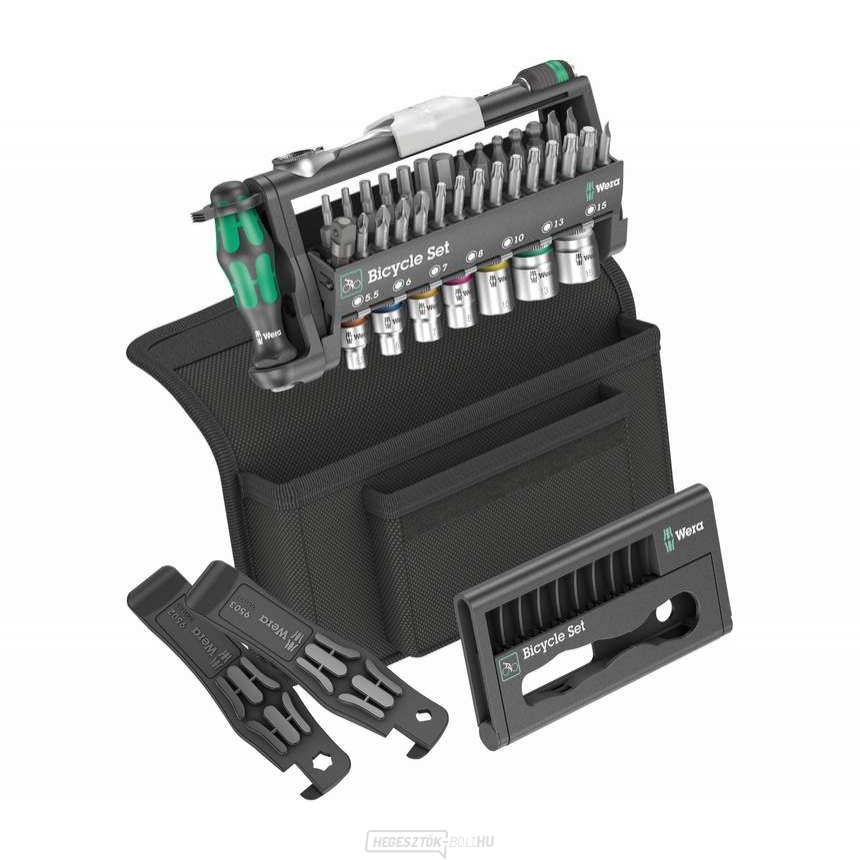Wera 004172 Bicycle Tools Bicycle Set 3 (41 alkatrészből álló készlet, beleértve a Zyklop Mini 1/4" racsnit)