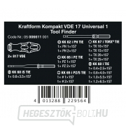 Wera 006611 Markolat Kraftform Kompakt VDE 17 univerzális 1 szerszámujj cserélhető pengékkel (17 darabos készlet) Előnézet 