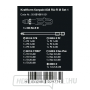 Wera 051061 Ratchet Bit-tartó Kraftform Kompakt 838 RA-R M 1. szett bitekkel együtt (15 részes készlet) Előnézet 