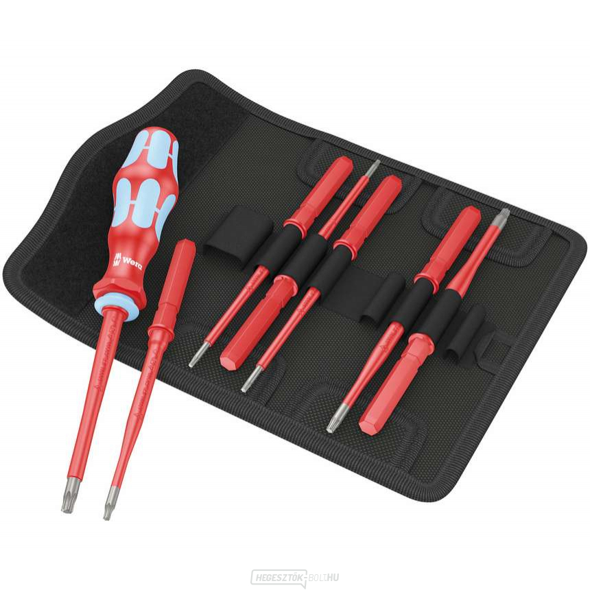 Wera 059040 Csavarhúzó markolat Kraftform Kompakt VDE Stainless 8 extra vékony 1, pengékkel együtt (8 részes készlet) Wera 059040 Csavarhúzó markolat Kraftform Kompakt VDE Stainless 8 extra vékony 1, pengékkel együtt (8 részes készlet) gallery main image