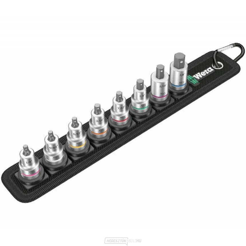 Wera 003974 Zyklop 3/8" Belt B Imperial 1 inbus dugókulcsok tartási funkcióval (8 darabos készlet)