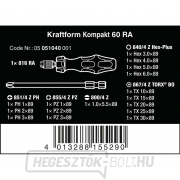 Wera 051040 Kraftform Kompakt 60 RA kemény bitek 816 RA tartóval (17 darabos készlet) Előnézet 