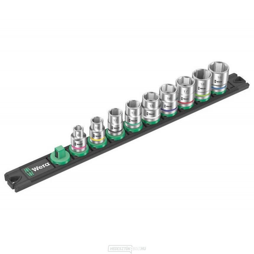 Wera 005430 B 4 mágneses rúd 8 ÷ 19 mm-es dugókészlettel 8790 HMB Zyklop 3/8" típus (9 részes készlet) Wera 005430 B 4 mágneses rúd 8 ÷ 19 mm-es dugókészlettel 8790 HMB Zyklop 3/8" típus (9 részes készlet) gallery main image