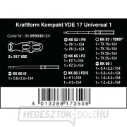 Wera 059030 Villanyszerelő csavarhúzók Kraftform Kompakt VDE 17 Universal 1 (17 darabos készlet) Előnézet 