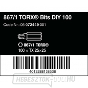 Wera 072449 Bits 1/4" TX 25 867/1 Z TORX DIY (100 darabos csomag) Előnézet 