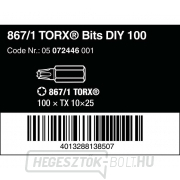 Wera 072446 Bits 1/4" TX 10 867/1 Z TORX DIY (100 darabos csomag) Előnézet 