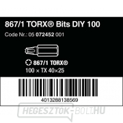 Wera 072452 Bits 1/4" TX 40 867/1 Z TORX DIY (100 darabos csomag) Előnézet 