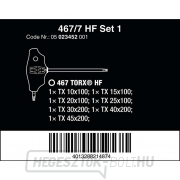 Wera 023452 TORX® dugókulcskulcsok T-markolattal 454/7 HF 1. szett (9 darabos készlet tartási funkcióval) Előnézet 
