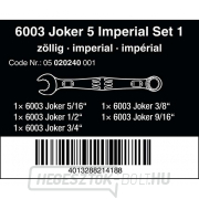 Wera 020240 Csavarkulcsok 5/16 ÷ 3/4", inch 6003 Joker 5 Imperial Set 1 (5 darabos készlet) Előnézet 