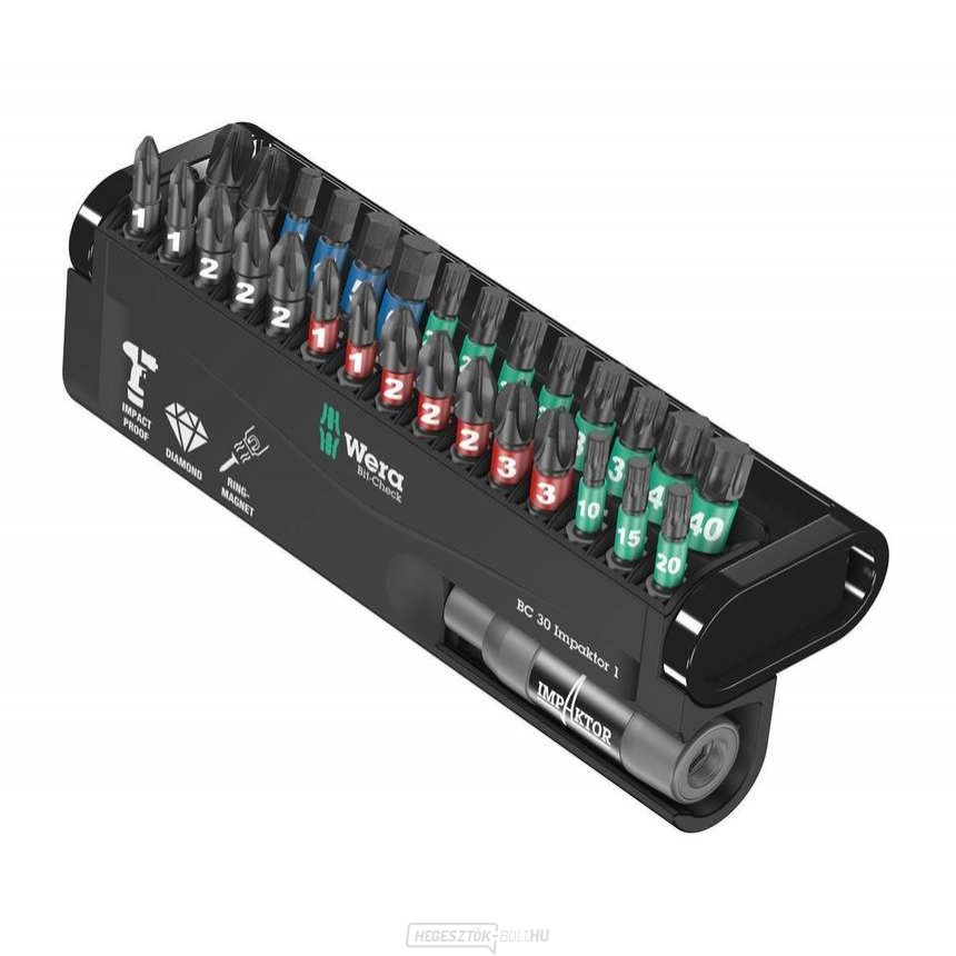 Wera 057690 Bit-Check 30 Impaktor 1 a 897/4 Impaktor R tartóval (30 darabos készlet) Wera 057690 Bit-Check 30 Impaktor 1 a 897/4 Impaktor R tartóval (30 darabos készlet) gallery main image