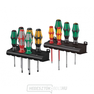 Wera 347106 Kraftform Plus 300-as sorozatú csavarhúzógépek Kraftform XXL 3 típus (11 darabos készlet + állvány)