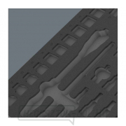 Wera 137322 Szerszámmodul - 9822 habbetét 8000 C Zyklop 1/2" racsnis készlethez. Szerszámok nélkül náhled