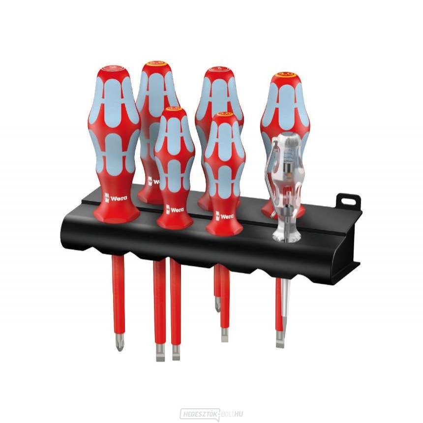Wera 022728 Csavarhúzó készlet Kraftform VDE 3160 i/7, szigetelt, rozsdamentes acél, Lasertip profil (7 db + állvány)