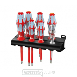 Wera 022728 Csavarhúzó készlet Kraftform VDE 3160 i/7, szigetelt, rozsdamentes acél, Lasertip profil (7 db + állvány) Wera 022728 Csavarhúzó készlet Kraftform VDE 3160 i/7, szigetelt, rozsdamentes acél, Lasertip profil (7 db + állvány) gallery main image