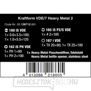 Wera 138712 Villanyszerelő csavarhúzó Kraftform VDE/7 Heavy Metal 2 (7 darabos készlet + állvány) Előnézet 