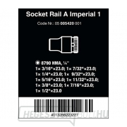 Wera 005420 Mágneses rúd A Imperial 1 3/16 ÷ 1/2" mm-es dugókulcskészlettel 8790 HMA Zyklop 1/4" (9 részes készlet) Előnézet 