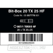 Wera 057778 Csavarhúzó bitek 1/4" Bit-Box 25 TX HF (20 darabos készlet) Előnézet 