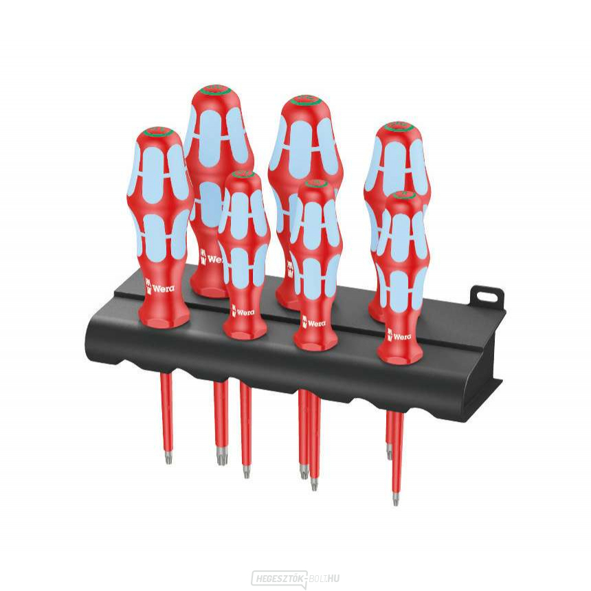 Wera 022767 Kraftform VDE 3167 i/7 TORX® csavarhúzó készlet, szigetelt, rozsdamentes acél (7 db + állvány) Wera 022767 Kraftform VDE 3167 i/7 TORX® csavarhúzó készlet, szigetelt, rozsdamentes acél (7 db + állvány) gallery main image