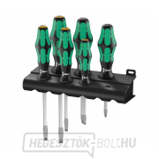 Wera 007681 Kraftform Plus Lasertip csavarhúzók 334/355 SK/6 típus (6 darabos készlet + állvány) náhled