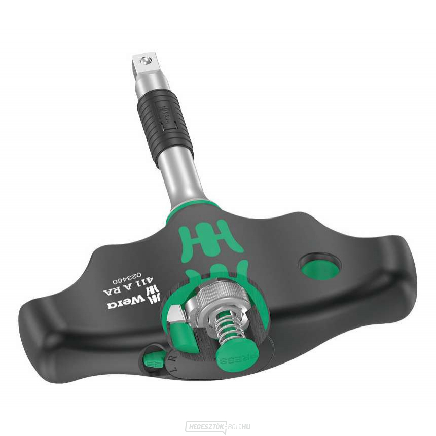 Wera 023460 411 RA típusú kézi foglalattartó T-markolattal és 1/4" adapterrel