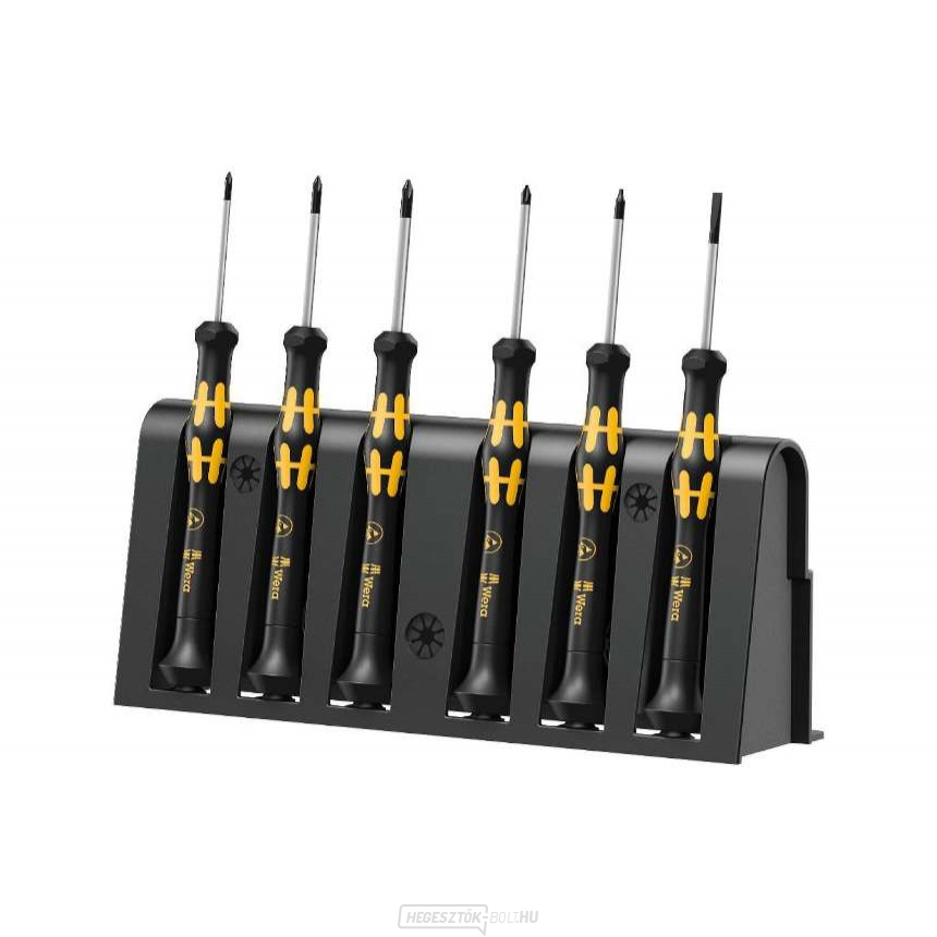 Wera 030180 Elektronikai csavarhúzó Kraftform Kompakt Micro típus 1550/6 ESD (6 darabos készlet + állvány)