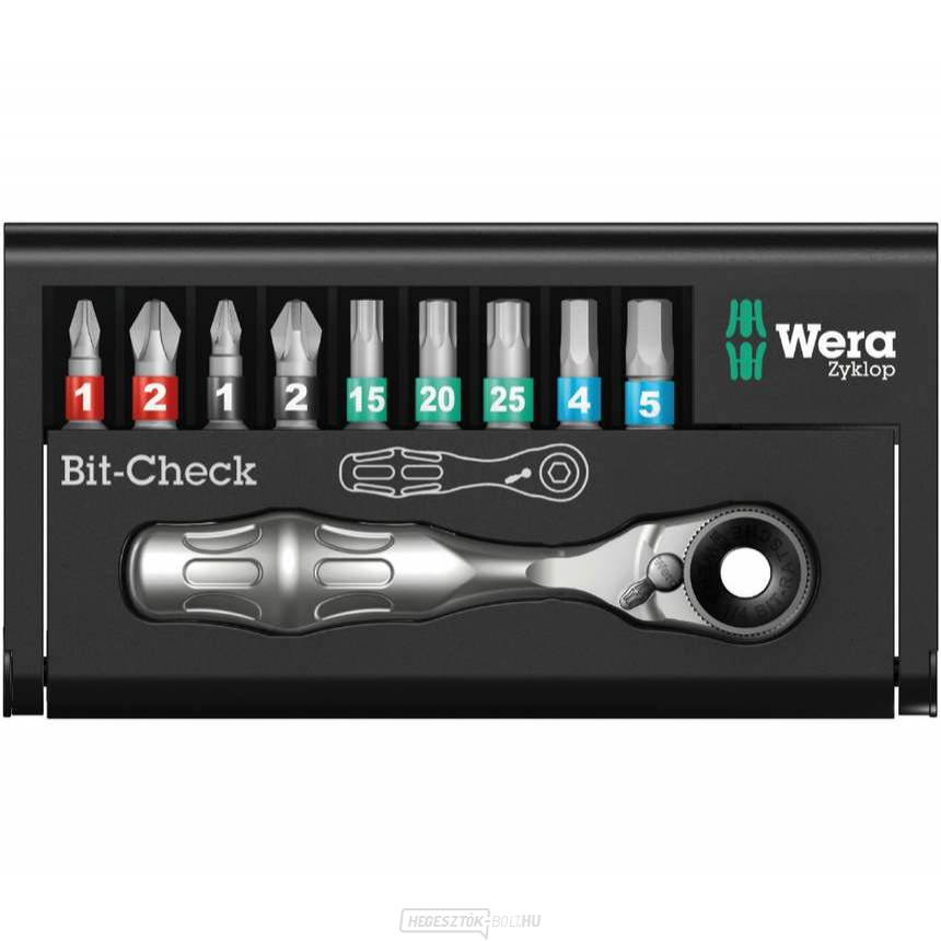 Wera 057418 Bit és racsni 1/4" Bit-Check 10 Zyklop Mini BiTorsion 1 (10 darabos készlet)