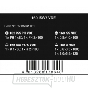 Wera 135961 Elektromos csavarhúzó Kraftform Plus VDE 160 iSS/7, szigetelt, extra kúpos (7 részes készlet) Előnézet 