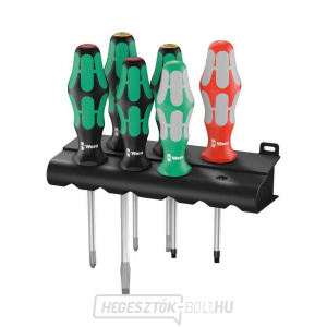 Wera 347778 Kraftform Plus Lasertip 300-as sorozatú csavarhúzógépek 334/368/6 típus (6 darabos készlet + állvány) Wera 347778 Kraftform Plus Lasertip 300-as sorozatú csavarhúzógépek 334/368/6 típus (6 darabos készlet + állvány) gallery main image