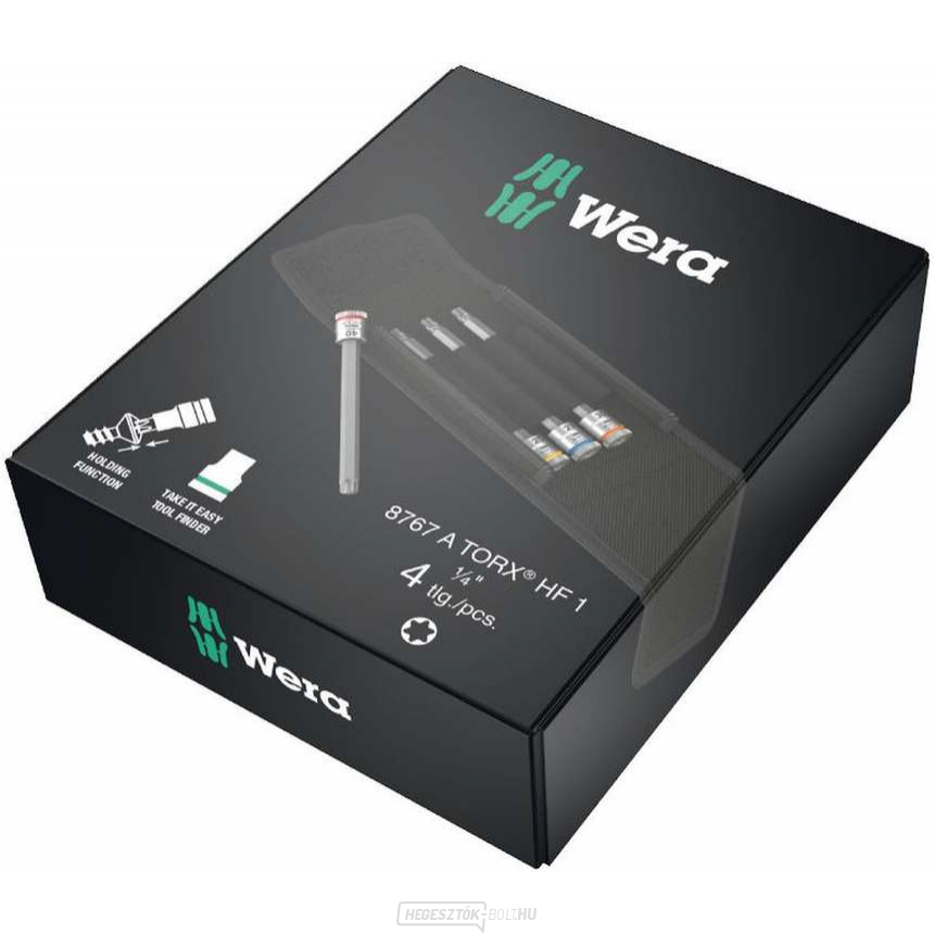 Wera 003375 Hosszabbítók Zyklop 1/4" típusú 8767 A TORX HF 1 dugókulcsokhoz 8767 A TORX HF 1 tartási funkcióval (5 db)