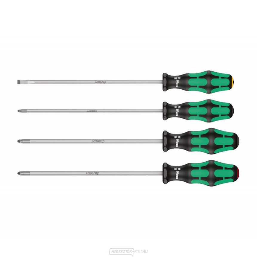 Wera 347736 Hosszabbított csavarhúzók Kraftform Plus Lassertip típus 335/350/355/4 (4 db-os készlet)