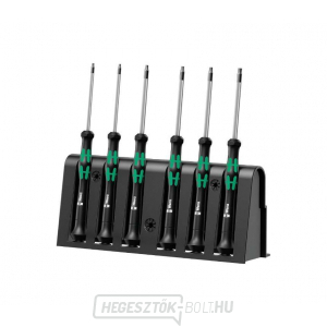 Wera 118154 Elektronikus csavarhúzók Torx BO BO Kraftform Kompakt Micro típus 2067/6 (6 db-os készlet + állvány) Wera 118154 Elektronikus csavarhúzók Torx BO BO Kraftform Kompakt Micro típus 2067/6 (6 db-os készlet + állvány) gallery main image
