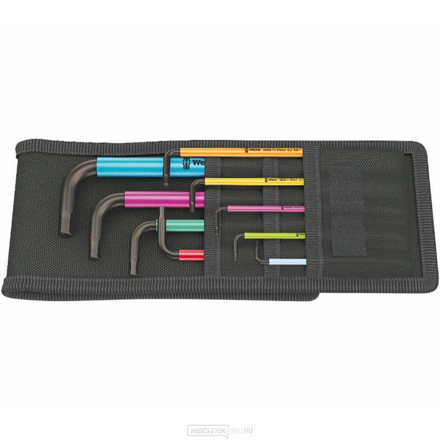 Wera 022639 Inbus dugókulcsok 950/9 Hex-Plus Multicolour Imperial 1, inch, BlackLaser (9 darabos készlet)