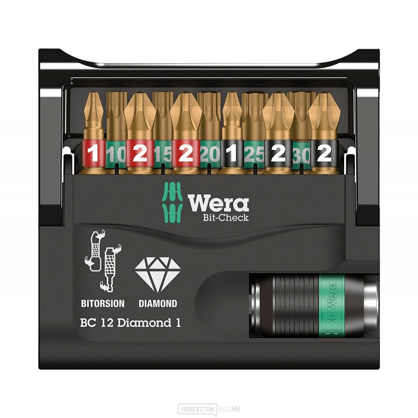 Wera 057421 Bit-Check 12 Diamond 1 tartóval 889/4/1 K (12 darabos készlet) Wera 057421 Bit-Check 12 Diamond 1 tartóval 889/4/1 K (12 darabos készlet) gallery main image