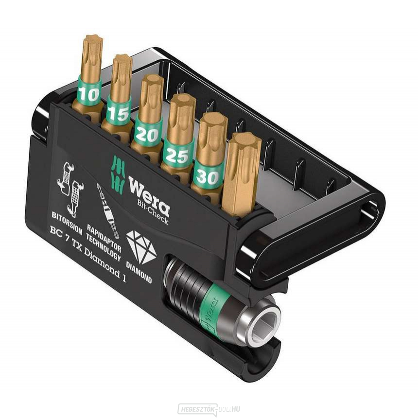 Wera 057415 Bit-Check 7 TX Diamond 1 tartóval 889/4/1 K (7 darabos készlet)