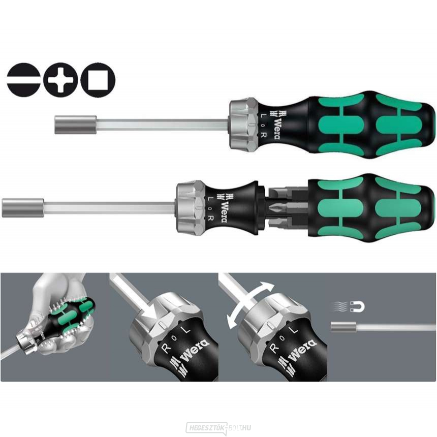 Wera 051510 Bit-tartó Kraftform Kompakt 27 szett 1 db, beleértve a biteket a fogantyúban (7 darabos készlet) Wera 051510 Bit-tartó Kraftform Kompakt 27 szett 1 db, beleértve a biteket a fogantyúban (7 darabos készlet) gallery main image