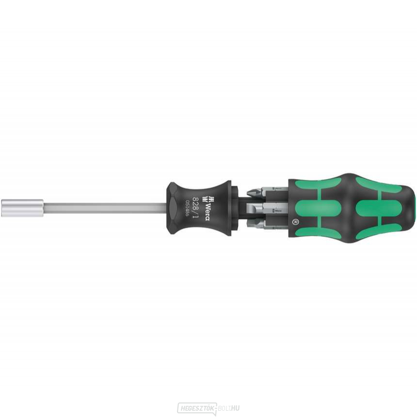 Wera 051512 Kraftform Kompakt 27 Imperial bit tartó készlet 1 db, fogantyúba épített bitekkel (7 darabos készlet)
