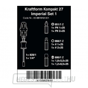 Wera 051512 Kraftform Kompakt 27 Imperial bit tartó készlet 1 db, fogantyúba épített bitekkel (7 darabos készlet) Előnézet 