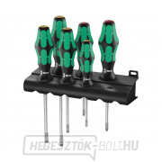 Wera 105650 Kraftform Plus Lasertip 334/6 csavarhúzó (6 darabos készlet és állvány) gallery main image