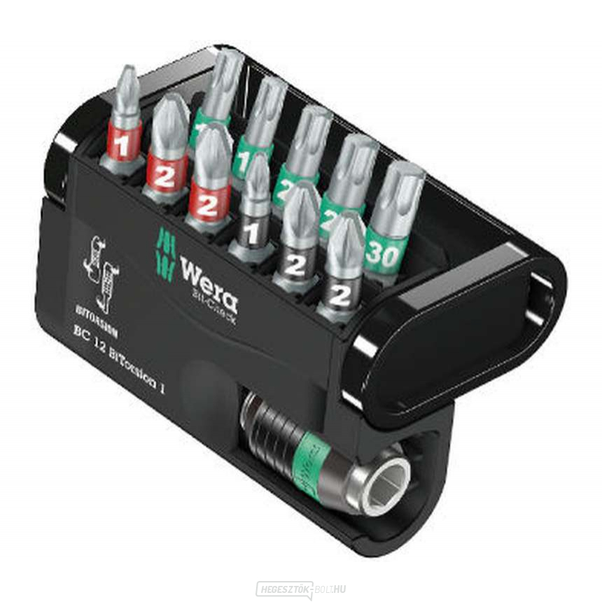 Wera 057420 Bits Bit-Check 12 BiTorsion 1 tartóval 889/4/1 K (12 darabos készlet)