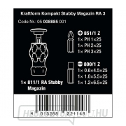 Wera 008885 racsnis csavarhúzó Kraftform Kompakt Stubby Magazin RA 3 (6 darabos készlet) náhled