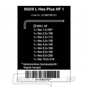 Wera 022130 Wera hatlapos kulcsok 950/9 L Hex-Plus HF 1, krómozott, tartási funkcióval (9 db) Előnézet 