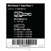 Wera 056168 Bit-Check 7 Hex-Plus 1 (7 darabos készlet) Előnézet 