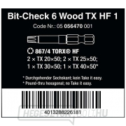 Wera 056470 Csavarhúzóhegyek 1/4" Bit-Check 6 Wood TX HF 1 (6 darabos készlet) Előnézet 